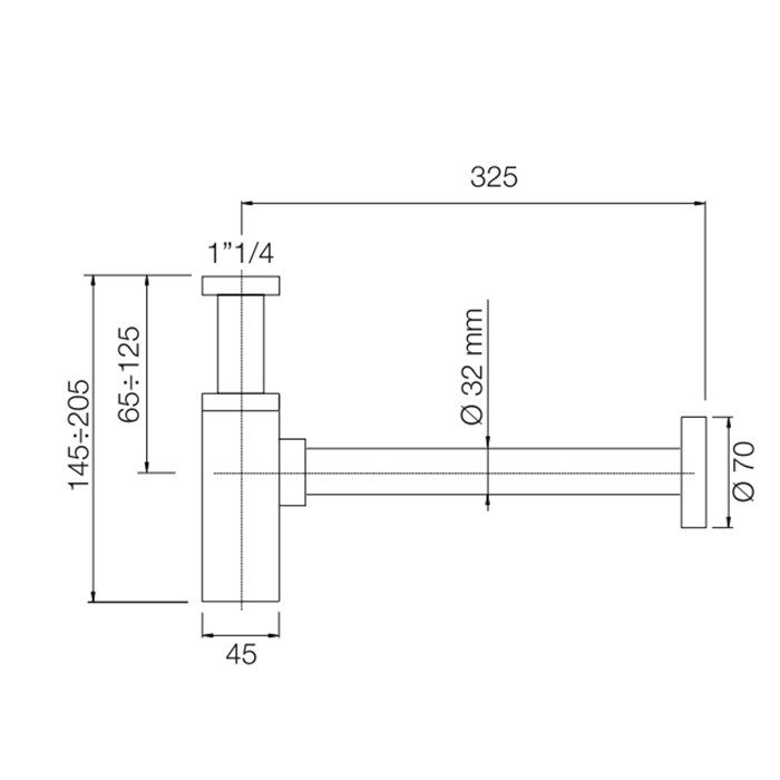 Fima Carlo Frattini сифон для раковины complementi bagno, черный арт. f407ns