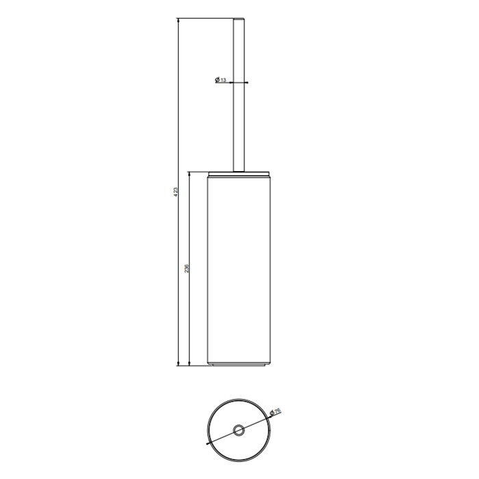 Gessi Ершик напольный, черный, Tondo, 63744#299 цвет: black xl