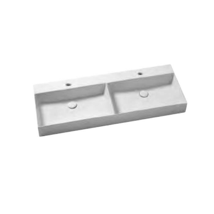 Azzurra Раковина 45x122 Elegance, ELLP12245DQMBI/(EQA122 2V/2F bi)*2 цвет: белый