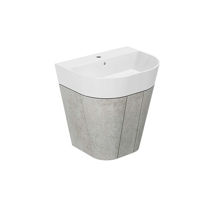 Azzurra тумба подвесная 60х47х64.5см, с 2 дверцами, с раковиной, Azzurra, MBF 65S С FMLP06550T0MBI*1 SIF/MB цвет: cement