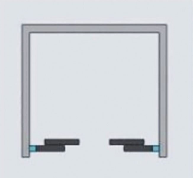 Radaway душевая дверь в нишу black dwd 200 профиль черный стекло прозрачное, Idea - 387120-54-01