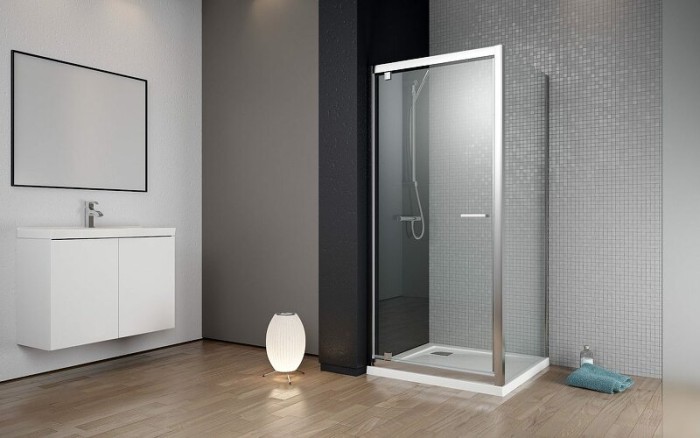 Radaway душевая стенка 80 профиль хром стекло прозрачное, Twist - 382011-01