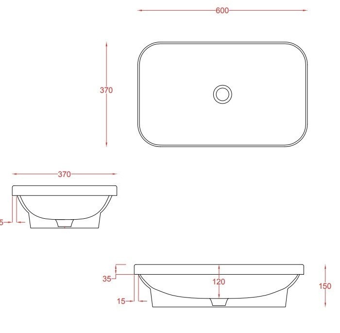 ArtCeram раковина (врезная), gil005 01 00 gio evolution цвет: белый глянцевый