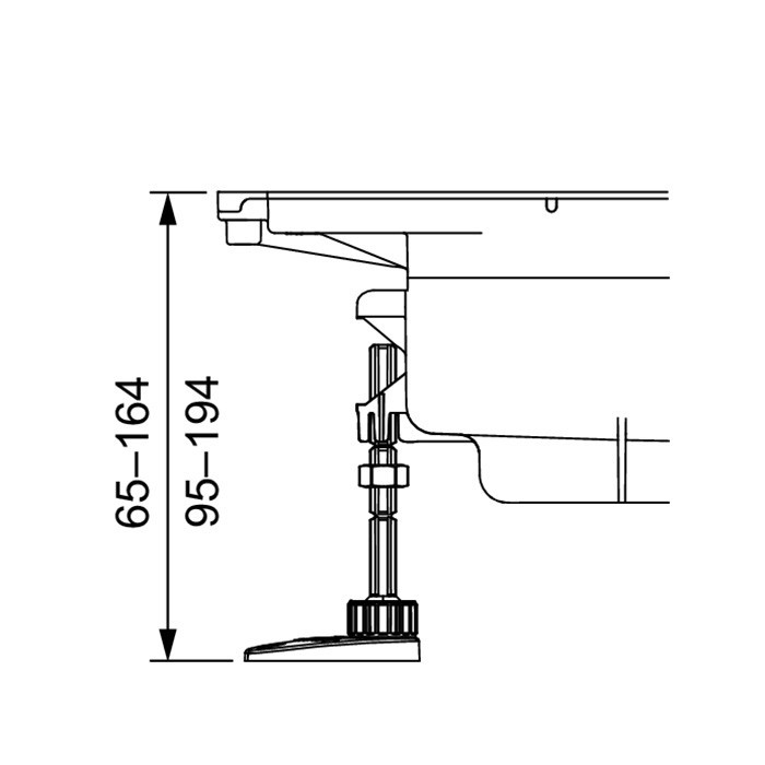 TECE комплект опор для сифона, регулируемые 95-194 мм, drainprofile - 674000