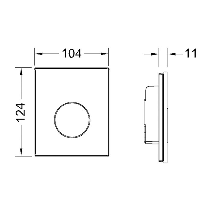 TECE панель смыва для писсуара, цвет: зеленый/белый, loop urinal - 9820170