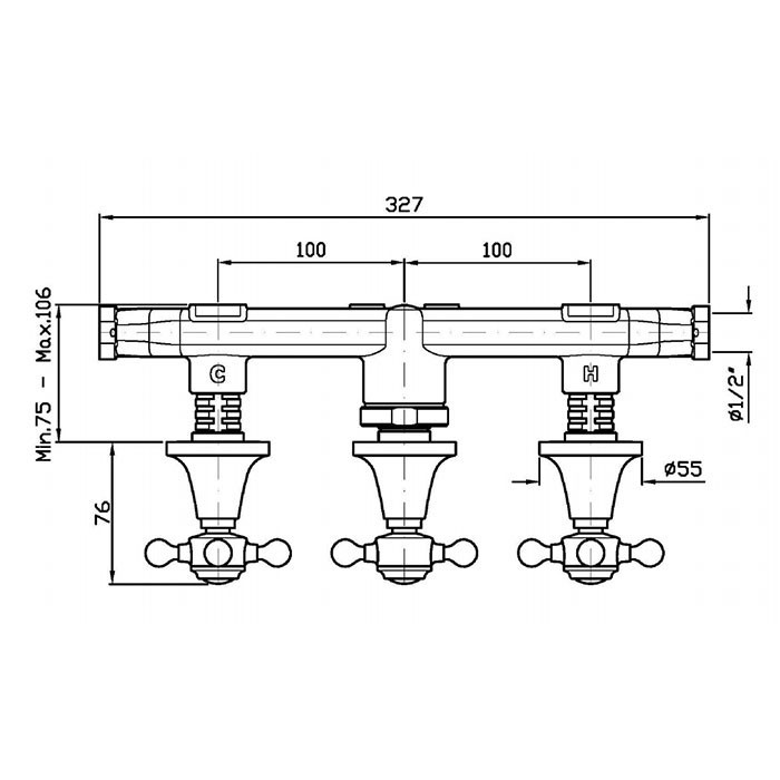 Zucchetti встроенный смеситель для ванны, с двухсторонним переключателем, agora, хром арт. zag695 r99508