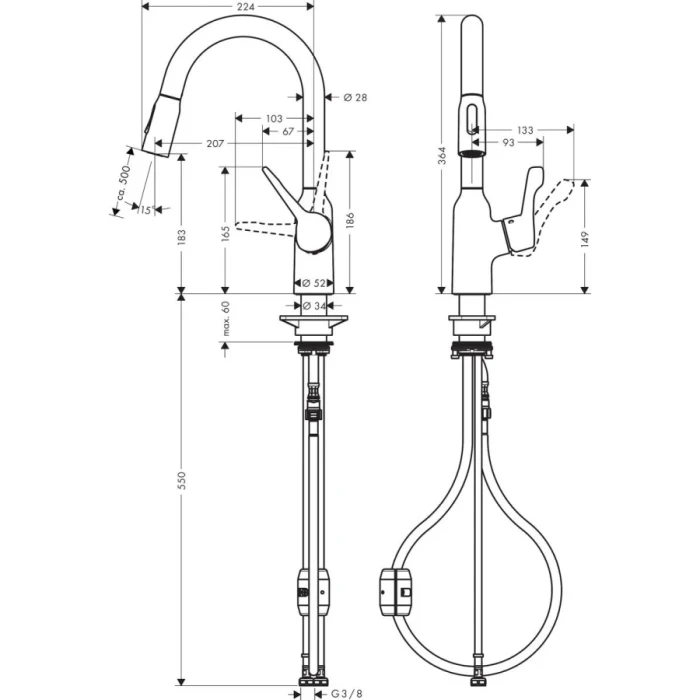 Hansgrohe смеситель для кухни, Focus M43, нержавеющая сталь арт. 71811800