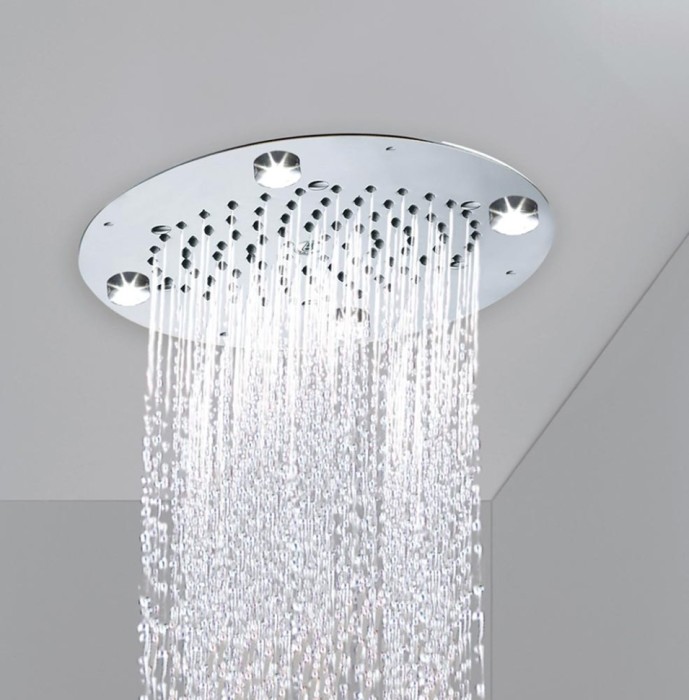 Bossini верхний душ light с led подсветкой, oki, хром арт. i00724.030