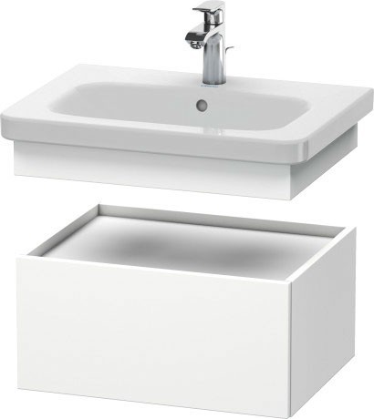 Duravit шкафчик подвесной под раковину с 1 выдвижным ящиком, durastyle, ds628001818 цвет: gres pietra grey opaco