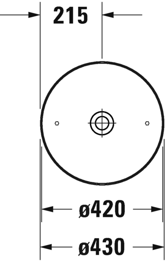Duravit раковина накладная 43 см, cape cod, 2328430000 цвет: белый глянцевый