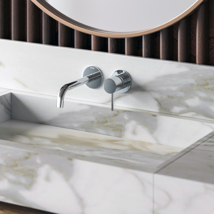 Bossini внешняя часть однорычажного смесителя для раковины без донного клапана, teo, золото арт. z00730.043