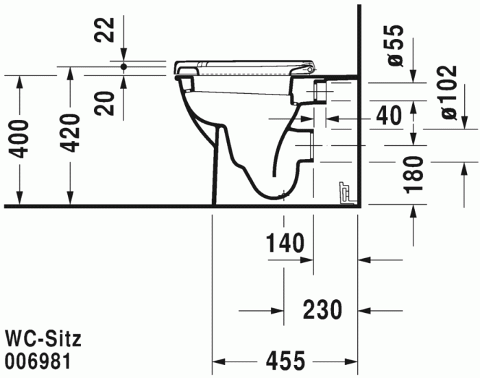 Duravit напольный приставной унитаз, darling new, 2139090000 цвет: белый