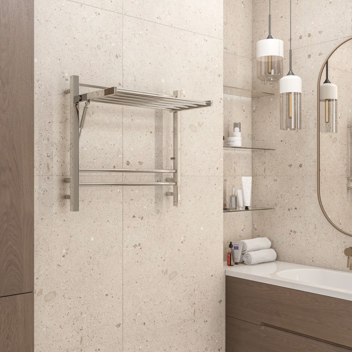 Terminus электрический полотенцесушитель горизонт п8 600х600 электро (sensor quick touch), электрика стандарт арт. 4670078543424