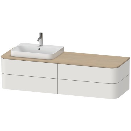 Duravit тумба подвесная для консоли plus скандинавский, happy d.2 plus, hp4973l3939 цвет: скандинавский белый