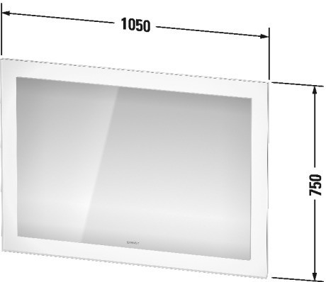 Duravit зеркало с подсветкой 1050 мм х 750 мм, версия "sensor", white tulip, wt705200000 цвет: gres pietra grey opaco
