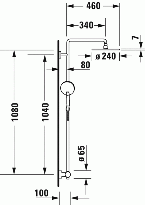 Duravit душевая система для ванны, c.1, c14280008010 цвет: хром