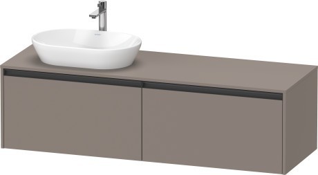 Duravit тумба подвесная под раковину слева 550 мм х 1600 мм х 459 мм, ketho.2, k24889l43430000 цвет: базальт матовый