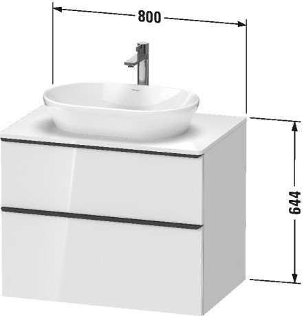 Duravit тумба подвесная под раковину 800 мм х 550 мм, d-neo, de496707979 цвет: орех натуральный