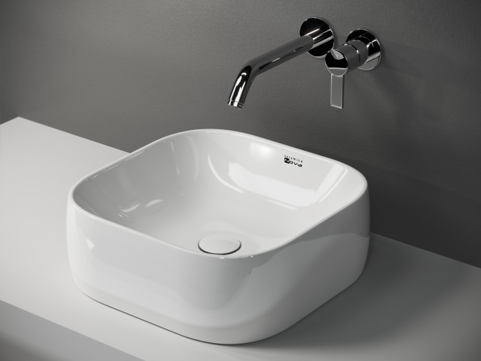 Ceramicanova раковина накладная element2, cn1609 цвет: белый