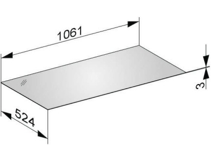 Keuco декоративная верхняя крышка из кристаллина для боковой тумбы, edition 11, арт. 31324 309001