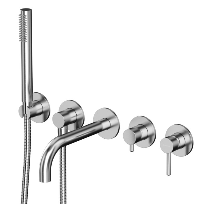 Смеситель для ванны скрытого монтажа, Whitecross Y brushed nickel, брашированный никель арт. Y1240NIB