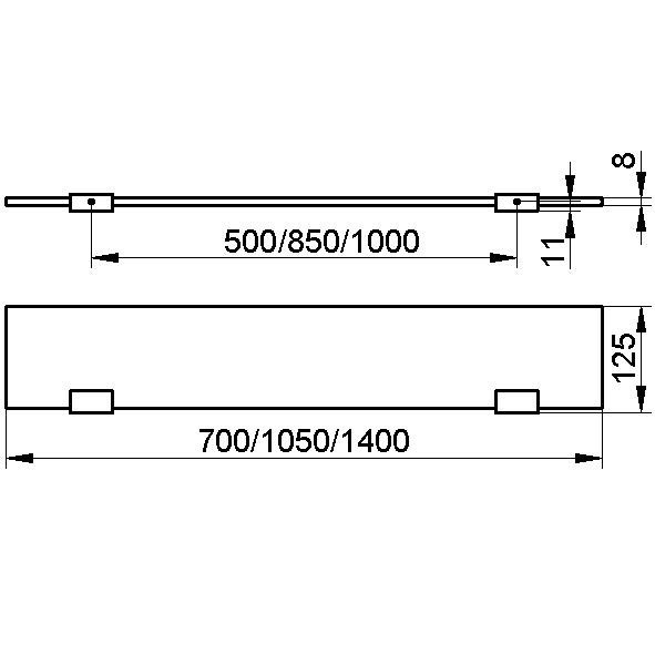 Keuco полка 140 см, edition 400, арт. 11510 015140