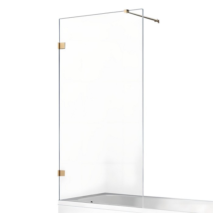 Шторка для ванны brushed 90x150, New trendy Avexa gold, брашированное золото арт. EXK-2008-WP