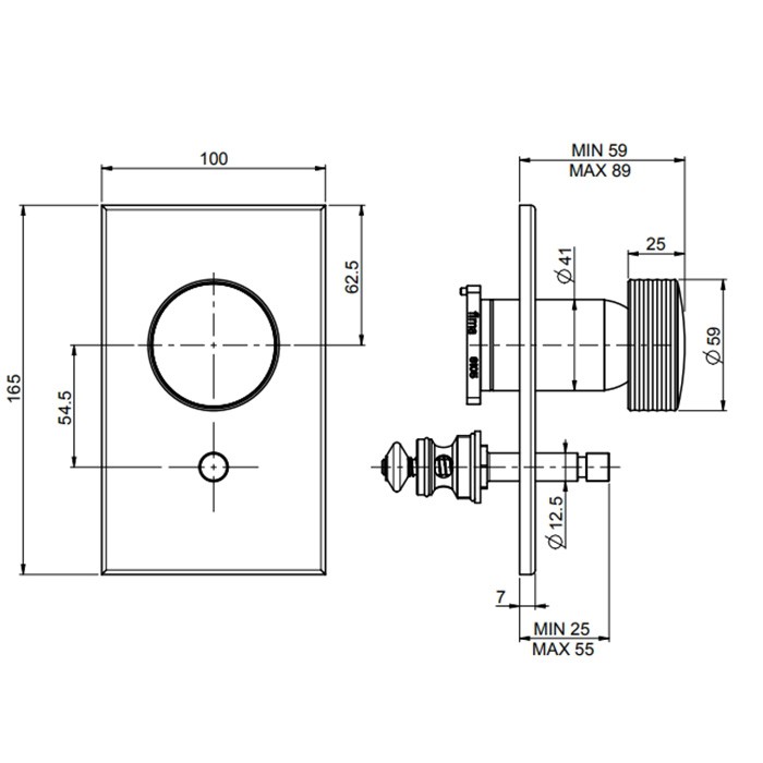 Fima Carlo Frattini смеситель для душа, встраиваемый, с переключателем на 2 выхода, texture collection, черный арт. f5609x2hns