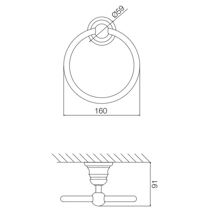 Fima Carlo Frattini полотенцедержатель-кольцо 16см., подвесной, victory, хром арт. f6062/1cr