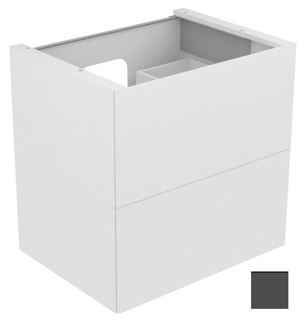 Keuco тумба подвесная под раковину с двумя выдвижными фронтами, с внутренней светодиодной подсветкой, edition 11, антрацит арт. 31342 390100