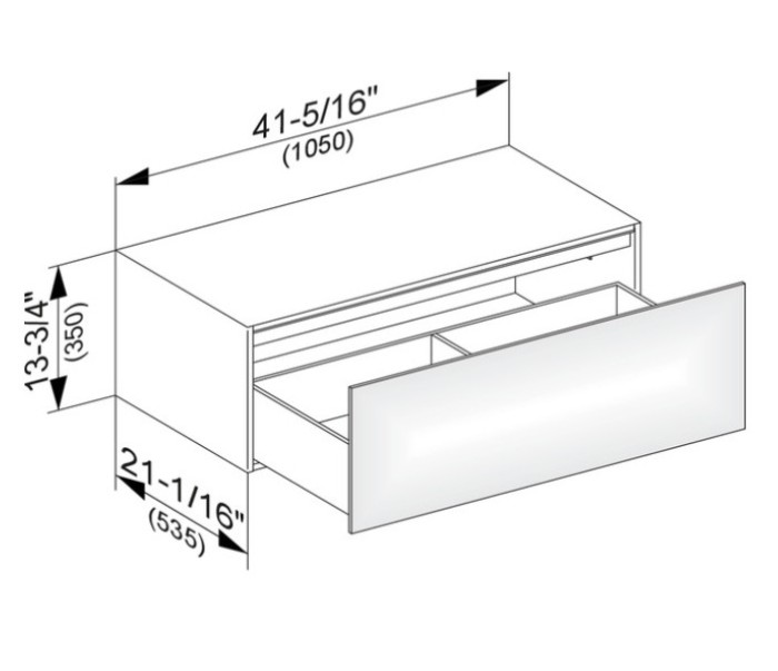 Keuco боковая тумба с одним выдвижным фронтом, edition 11, антрацит арт. 31324 110000