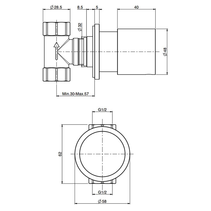 Fima Carlo Frattini запорный вентиль 1/2" flo, золото арт. f3243/1or