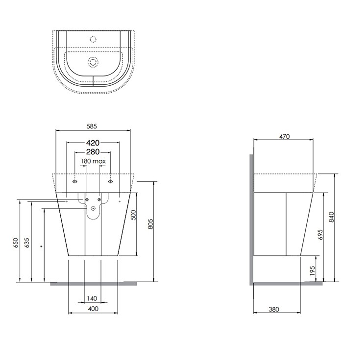 Azzurra тумба подвесная 60х47х64.5см, с 2 дверцами, с раковиной, Azzurra, MBF 65S B FMLP06550T0MBI*1 SIF/MB цвет: olmo bianco