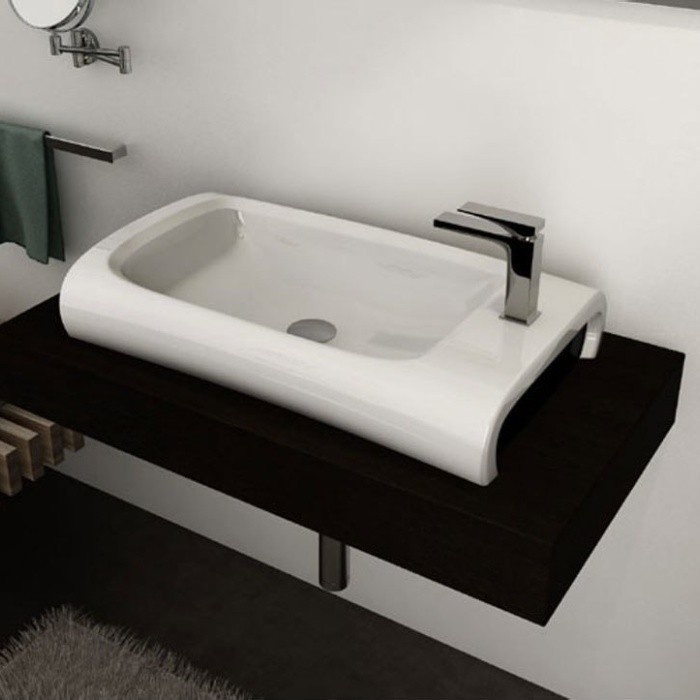 ArtCeram раковина (накладная), hil003 01 00 hi-line цвет: белый глянцевый