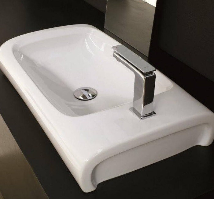 ArtCeram раковина (накладная), hil003 01 00 hi-line цвет: белый глянцевый