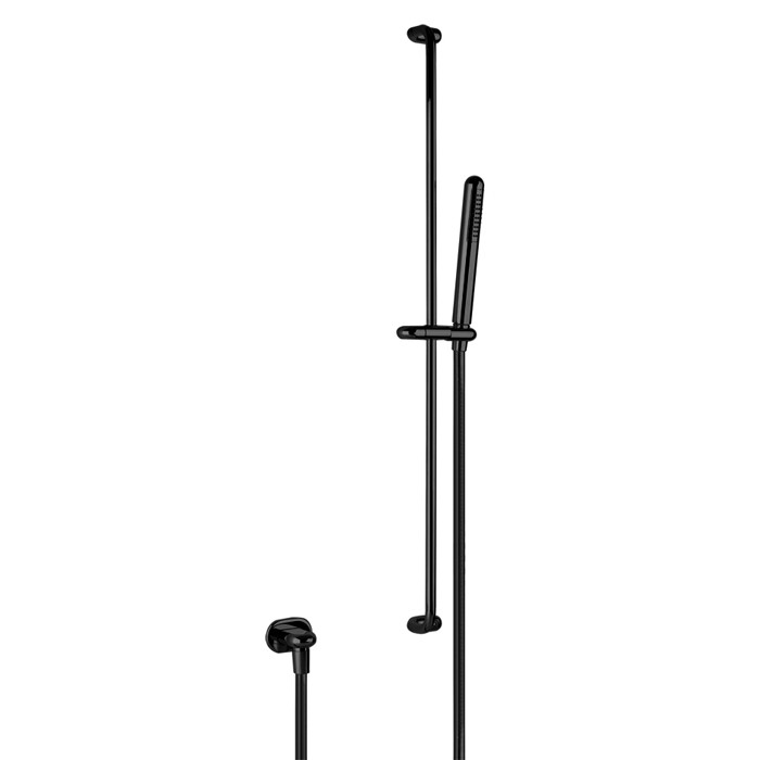 Gessi Душевая штанга с ручным душем и выводом воды из стены, Goccia, 33642#299 цвет: черный