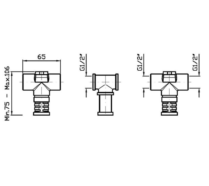 Zucchetti скрытая часть для настенного смесителя, арт. r99504