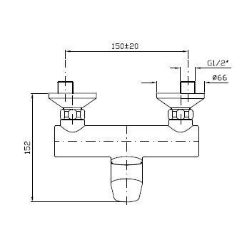 Zucchetti однорычажный смеситель для душа на 2 отверстия, sun, хром арт. zsn106