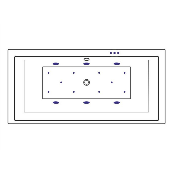 Встраиваемая ванна grand 190x90 relax, Excellent Crown, золото арт. WAEX.CRG19.RELAX.GL