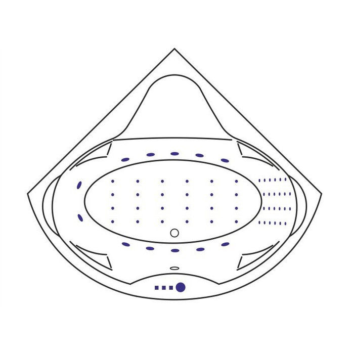 Ванна 150x150 nano, Excellent Konsul, золото арт. WAEX.KON15.NANO.GL