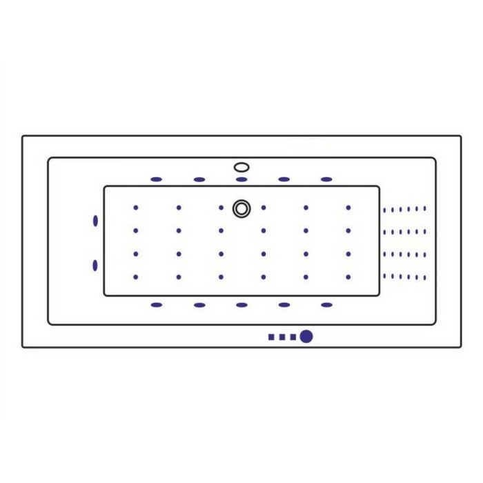 Встраиваемая ванна 170x80 nano, Whitecross Savia duo, золото арт. 0103.170080.100.NANO.GL