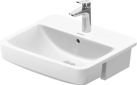 Duravit раковина полувстраиваемая 460 мм х 550 мм, с переливом, с отверстием под смеситель, no.1, 03765500002 цвет: белый