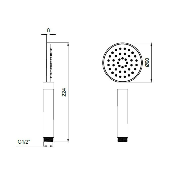 Almar ручной душ, hand showers, e082108.nb цвет: никель