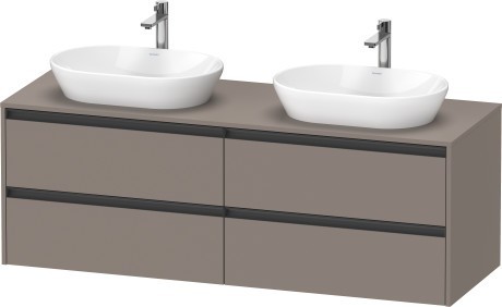 Duravit тумба подвесная под две раковины 550 мм х 1600 мм х 568 мм, ketho.2, k24899b43430000 цвет: базальт матовый