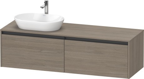 Duravit тумба подвесная под раковину слева 550 мм х 1600 мм х 459 мм, ketho.2, k24889l35350000 цвет: дуб терра