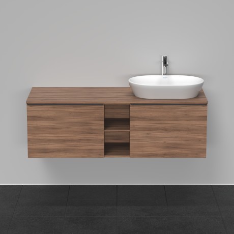 Duravit тумба подвесная под раковину справа 1400 мм х 550 мм и открытой полкой, d-neo, de4950r7979 цвет: орех натуральный