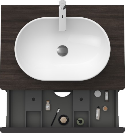 Duravit тумба подвесная под раковину 800 мм х 550 мм, d-neo, de496705353 цвет: каштан темный