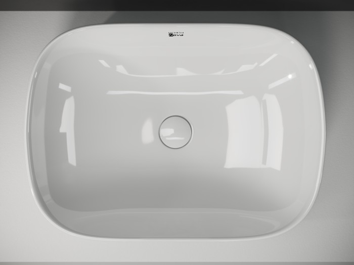 Ceramicanova раковина накладная element2, cn1610 цвет: белый