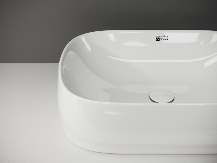 Ceramicanova раковина накладная element2, cn1610 цвет: белый