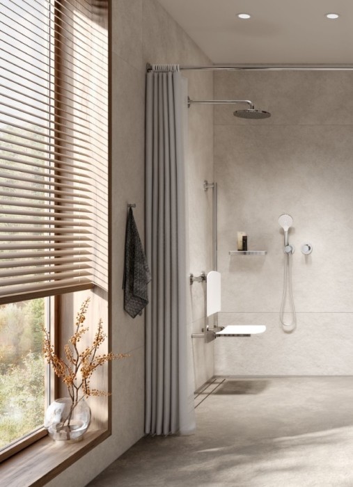 Keuco смеситель однорычажный для душа с круглой розеткой, ixmo, хром арт. 59551 010201